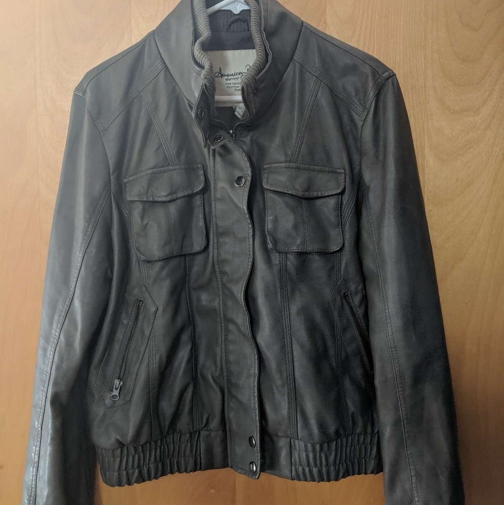 Grey American Rag Leather Jacket